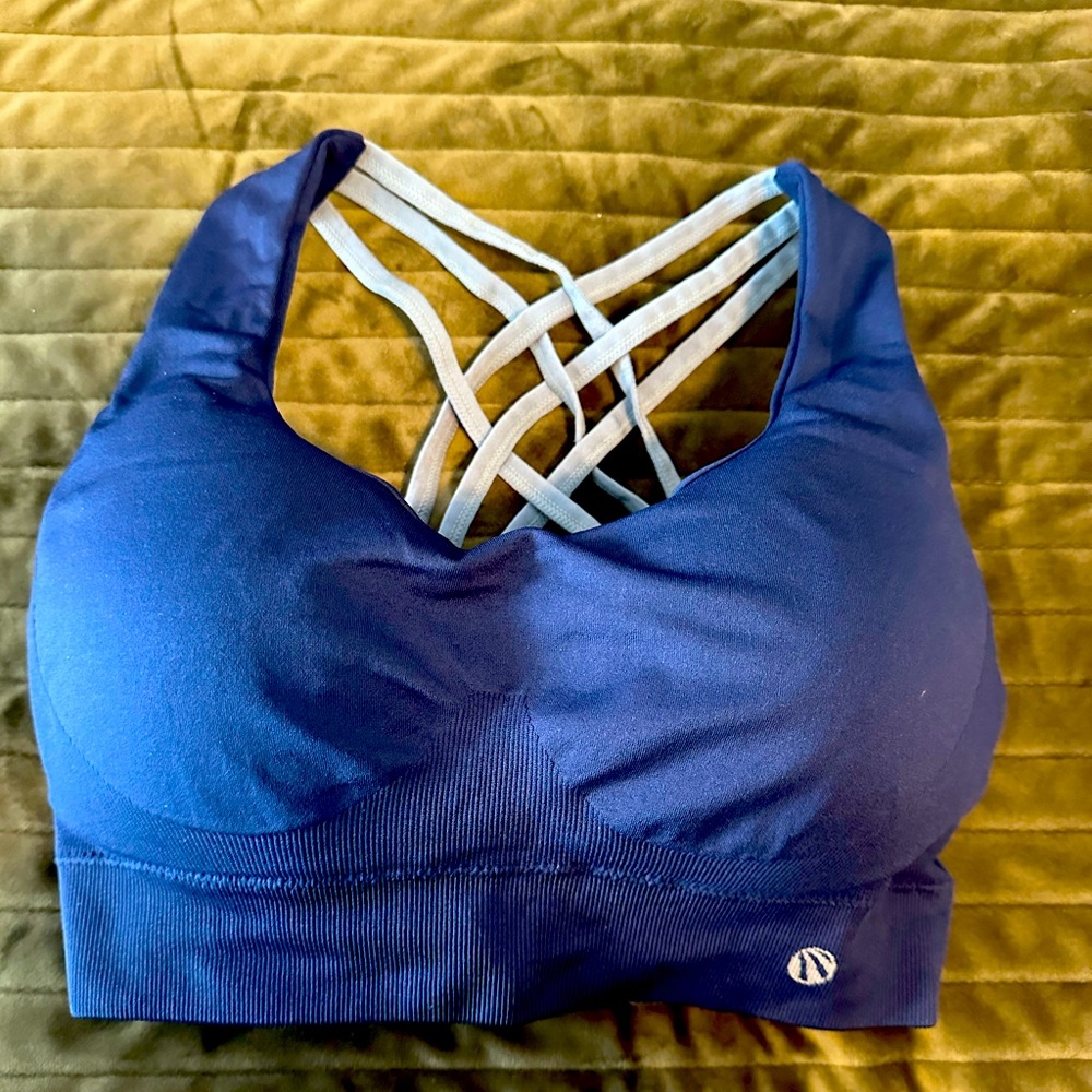 Marika Sport bra purple strappy, size 34 C/ 36B